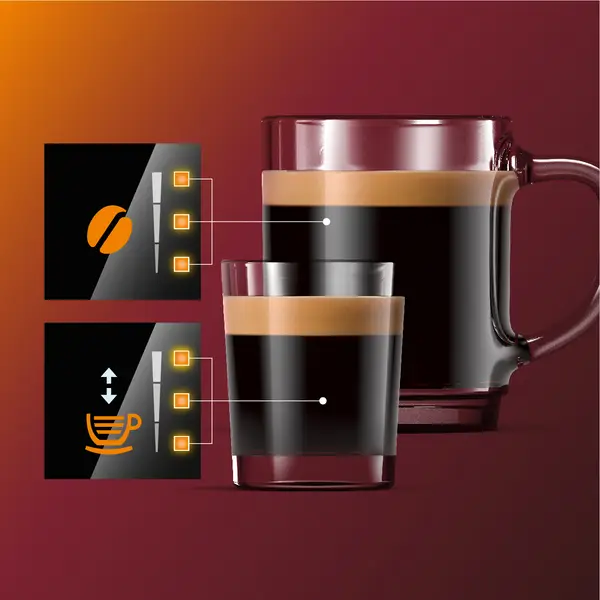 cafe corto y largo